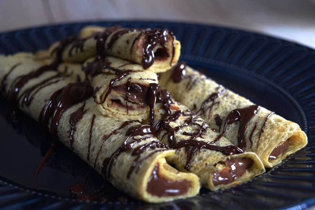 Gluten-Free Crepes with Chocolate Pudding&nbsp;Filling